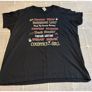 Cow Girl Country Cool Birthday Gift T Shirt  New Graphic Tee Size 3X